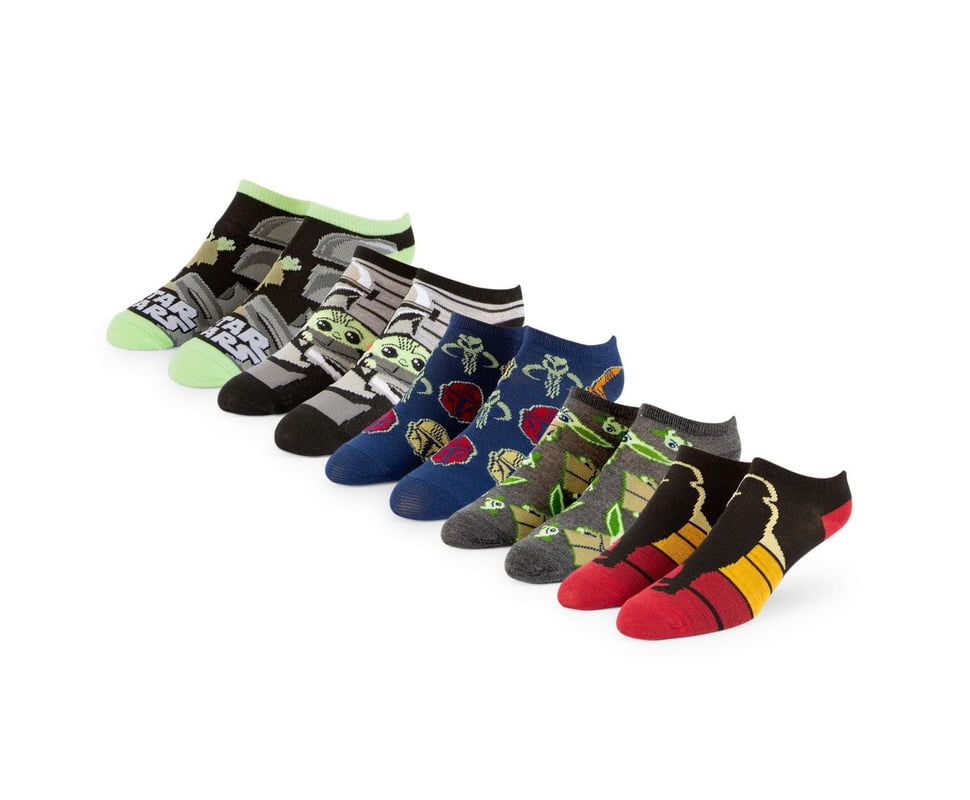 Hypnotic Socks HYP-TK660-C Star Wars: The Mandalorian Unisex Low-Cut Socks | Set B | 5 Pairs | Size 4-10