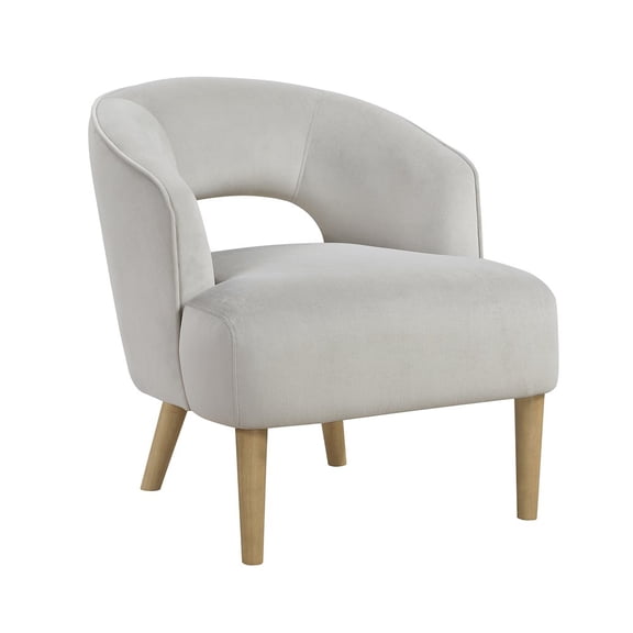 Lexicon Dorset Velvet Accent Chair in Gray