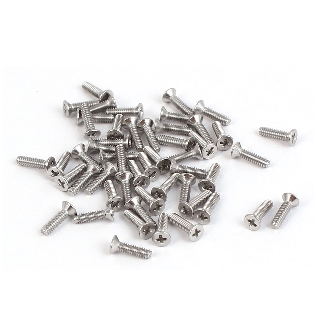 50 Pcs M1.6x6mm 316 Stainless Steel Flat Head Phillips Machine Screws