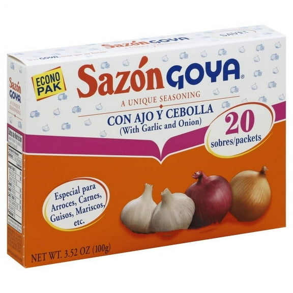Goya Sazon Garlic & Onion Seasoning, 3.52 oz