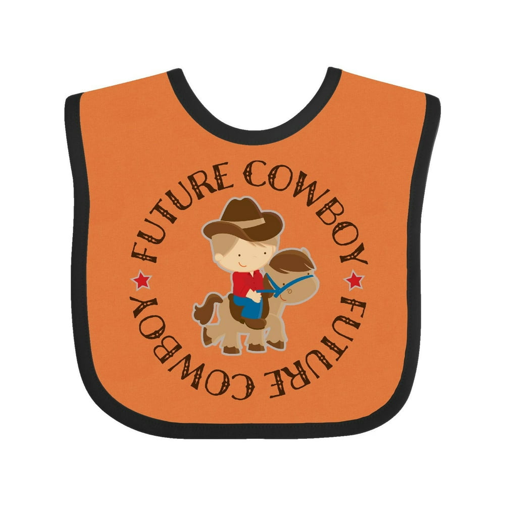 Inktastic Future Cowboy Western Boy Infant Bib Male