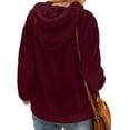 thumbnail image 4 of Kiplyki Clearance Fall Hoodies for Women Zipper V-Neck Pullover Tops Long Sleeve Hooded Blouse Sweatshirt, 4 of 6