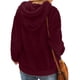 thumbnail image 4 of Puntoco Moda Mujer Cremallera Cuello en V Jersey tops Blusa de manga larga con capucha Sudadera Puntoco Puntoco-2227, 4 of 6