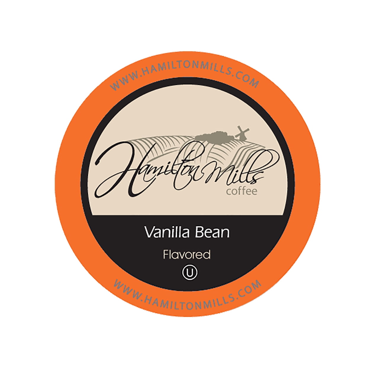 Hamilton Mills Medium Roast Vanilla FLAVORED Coffee Pods,  Keurig 2.0 K-Cup Brewer Compatible, Vanilla Bean, 40 Count