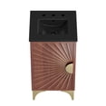 thumbnail image 3 of Modway Daylight 18" Solid Mango Wood Bathroom Vanity in Black/Walnut, 3 of 7