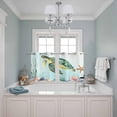 thumbnail image 3 of 2 Panels Kitchen Tier Curtains 39 Inch Length, Coastal Turtle Grommets Window Treatment Curtain, Summer Farmhouse Nautical Starfish Shell Thermal Curtains Drapes for Living Room/Bathroom, 3 of 9