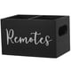 thumbnail image 1 of Organizador de escritorio de madera con compartimentos para mando a distancia de TV, caja de almacenamiento para mandos a distancia de sobremesa, organizador rústico para sala de estar, 1 of 7