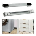 thumbnail image 1 of 2X Movable Roller Base Adjustable Appliance Rollers for Dryers, Refrigerators grey, 1 of 8