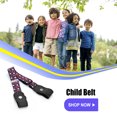 thumbnail image 3 of Sonducket Cinturón sin hebilla Suministros de armario para niños Niñas a cuadros morados y negros Cinturones estrella rosa Sonducket AP008680-20, 3 of 5