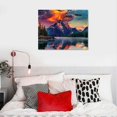 thumbnail image 4 of COMIO Sunset Landscape Canvas Wall Art for Living Room Wall Decor Snow Mountain Forest River Nautre Canvas Picture Prints Artwork Bedroom Bathroom Office Home Decor, 4 of 4