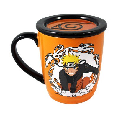 Just Funky Naruto Shippuden Taza Naranja con Negro 16 oz