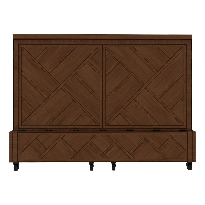 RoomAndLoft Ambrosia Queen Solid Wood Mobile Murphy Bed with Mattress