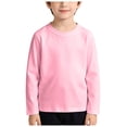thumbnail image 3 of Toddler Kids Baby Boy Girl Long Sleeve Sweatshirt Casual Shirt Thin Pullover Infant Crewneck Sport Tops Basic Tee Shirt Fall Winter Pullover T-Shirts Crewneck Tops 5-6Years Pink T Shirts, 3 of 9