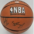 thumbnail image 4 of 1992-93 Michigan Wolverines Team Autographed Spalding Leather Basketball With 11 Signatures Including Jalen Rose Beckett BAS #AE16699, 4 of 5