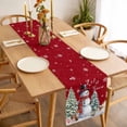 thumbnail image 3 of Red Snowman Christmas Table Runner 70 Inches Long Farmhouse Dress Scarves, Xmas Tree Snowflake Gifts Dining Tablerunner for Coffee Table/Kitchen Island/Party Décor, 13" x 70", 3 of 8