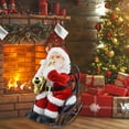 thumbnail image 2 of 2020 Navidad tocando el saxofón Papá Noel en silla con música eléctrica divertida decoración de Papá Noel regalos de navidad, 2 of 7