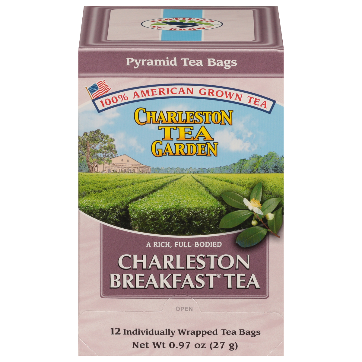 Charleston Tea Garden Breakfast Tea, 12 Tea Bag Individually Wrapped