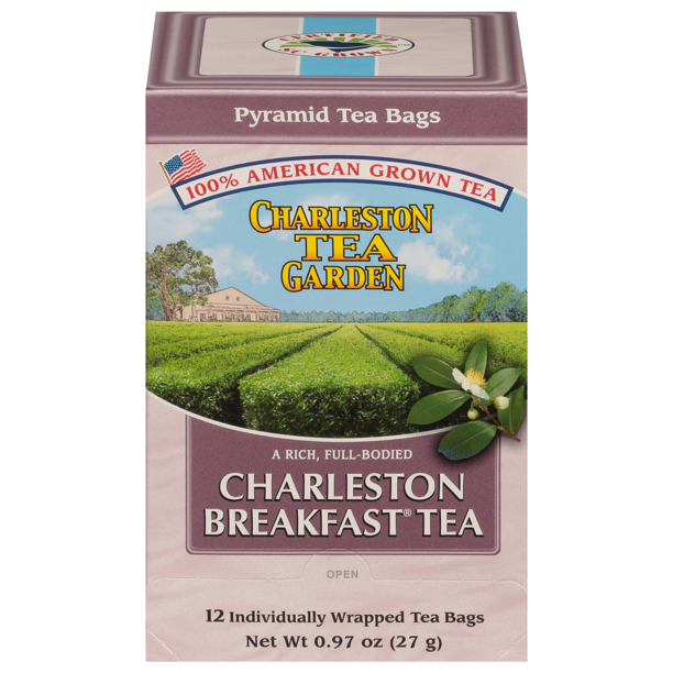 Charleston Tea Garden Breakfast Tea, 12 Tea Bag Individually Wrapped