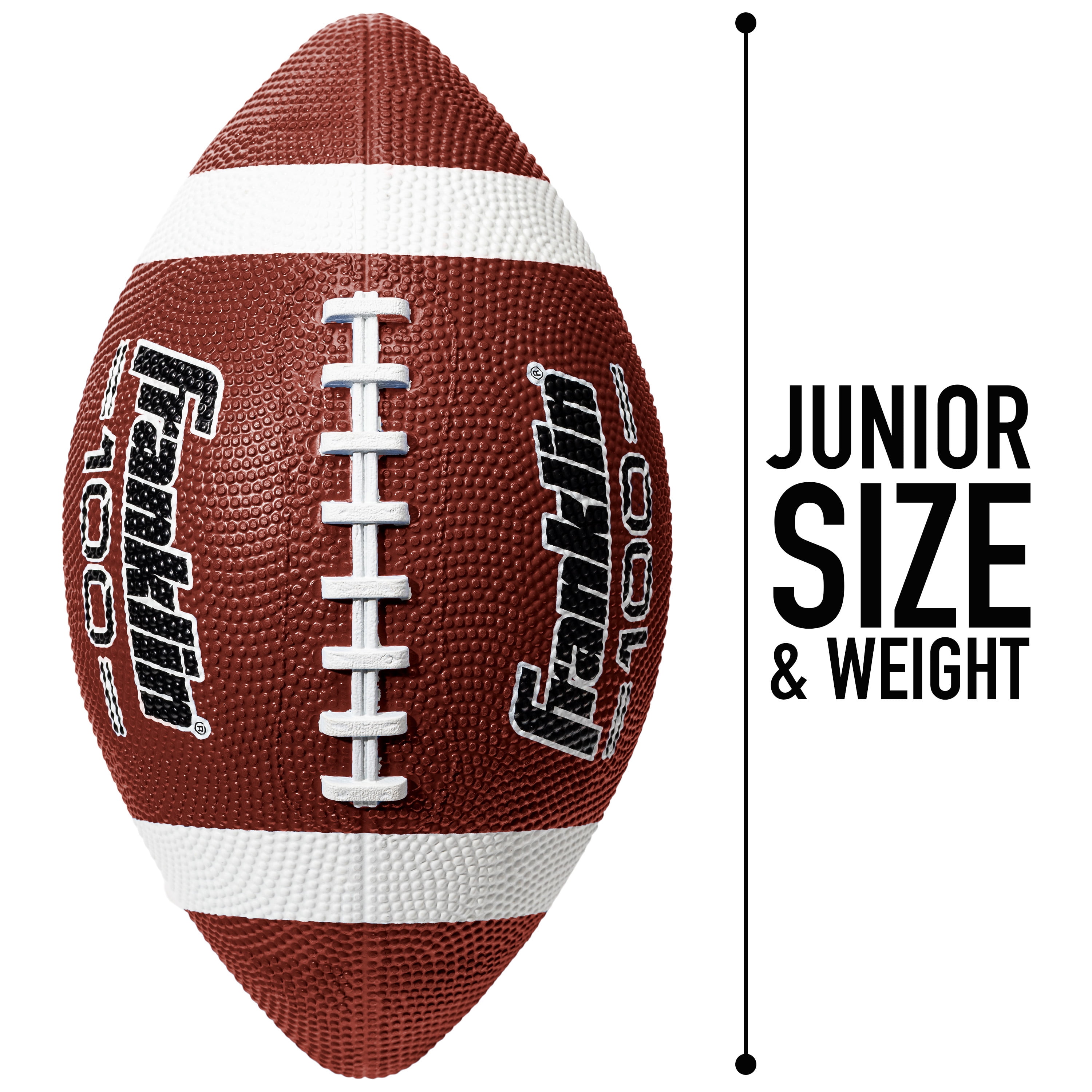 Franklin Sports Junior Size Rubber Football 6 Pack Deflated With Pump Walmart Com Walmart Com