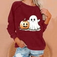 thumbnail image 2 of DDAPJ pyju Women's Halloween Ghost Sweatshirt Novelty Holiday Pullover Sweatshirt Funny Spooky Season Tops, 2 of 5