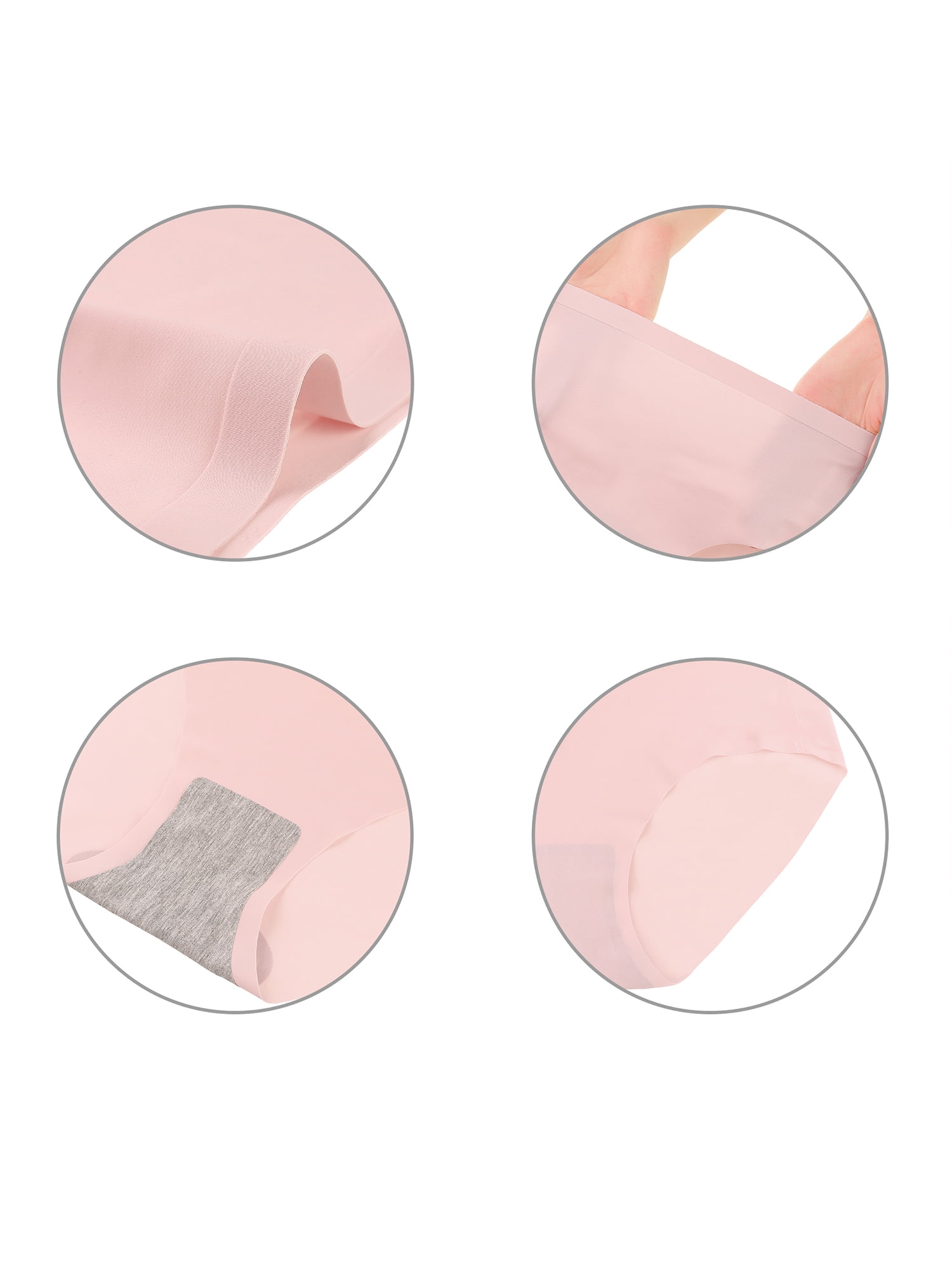 Unique Bargains Women's Plus Size High Rise Seamless Brief Laser Cut Underwear Light Beige 4X