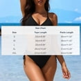 thumbnail image 3 of AHTJRT 2 Piece Bikini Sets for Women V Neck Cutout Crisscross Bathing Suits with Adjustable Straps Lace up High Cut Tie Side Thong Swimsuit Black S, 3 of 9