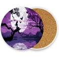 thumbnail image 2 of Coolnut Fairy of The Moon Coaster, Drinks Round Absorbent Stone Set with Ceramic Stone and Cork Base, Tabletop Protection Mats and Cups Place for 4PCS Home Decor, 2 of 6