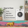 thumbnail image 3 of 3x5 Rug, Camel Door Mat Washable Non Slip Soft for Entryway, Tropical Desert Animal Rug, Pink and Yellow Carpet, Camel Home Decor & Gifts, 3 of 7