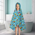 thumbnail image 6 of Cartoon Construction Vehicles Helicopters Hooded Bath Towel，50"x30" for Ages 3 To 12 Kids, Quick Dry Lightweight Soft Microfiber Hood Beach Towel Cover Up for Kids, 6 of 7