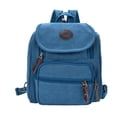 thumbnail image 3 of Bolso Bolso de hombro de lona Unisex Bolsillo en el pecho Color Estudiante Oficina Mochila Accesorio, Azul claro Kearding AP001077-05B, 3 of 7