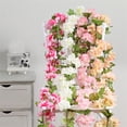 thumbnail image 4 of Cheers.US Fake Sakura Vine Flowers Plants Garland Artificial Hanging Sakura for Hotel Wedding Home Party Garden Craft Art Decor, 4 of 6