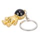 thumbnail image 2 of Creative Space Robot Keychain Fashion Keychain Accessory Hanging Key Rings Ornament (Golden), 2 of 2