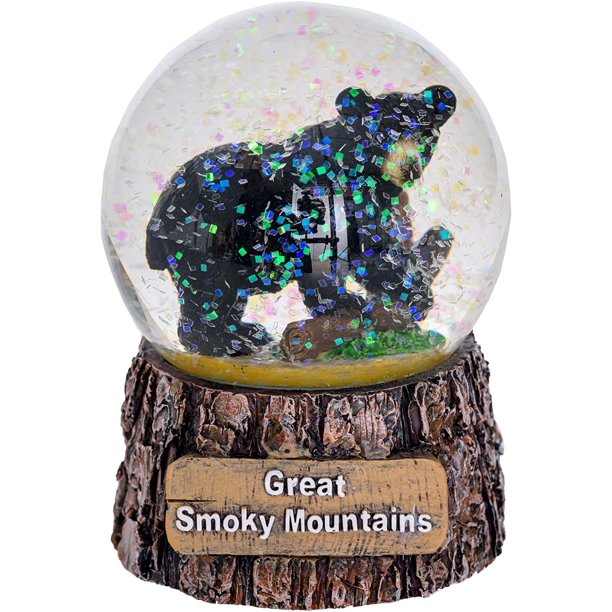 Great Smoky Mountains Snow Globe Black Bear Snow Globe Christmas
