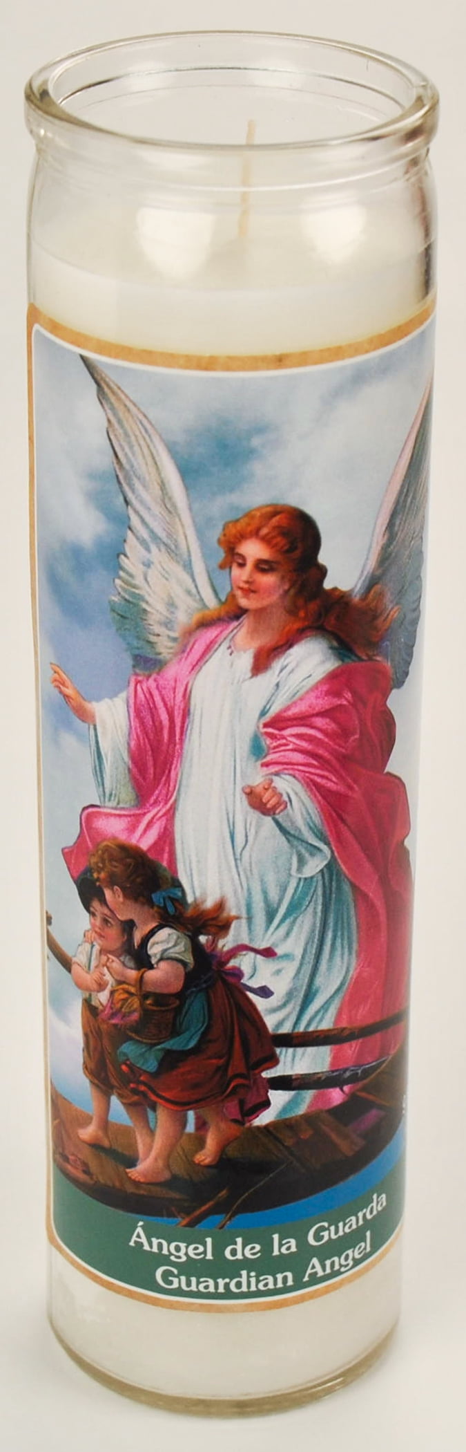 (2 pack) Prayer Candle Guardian White Wax, 8 Inch
