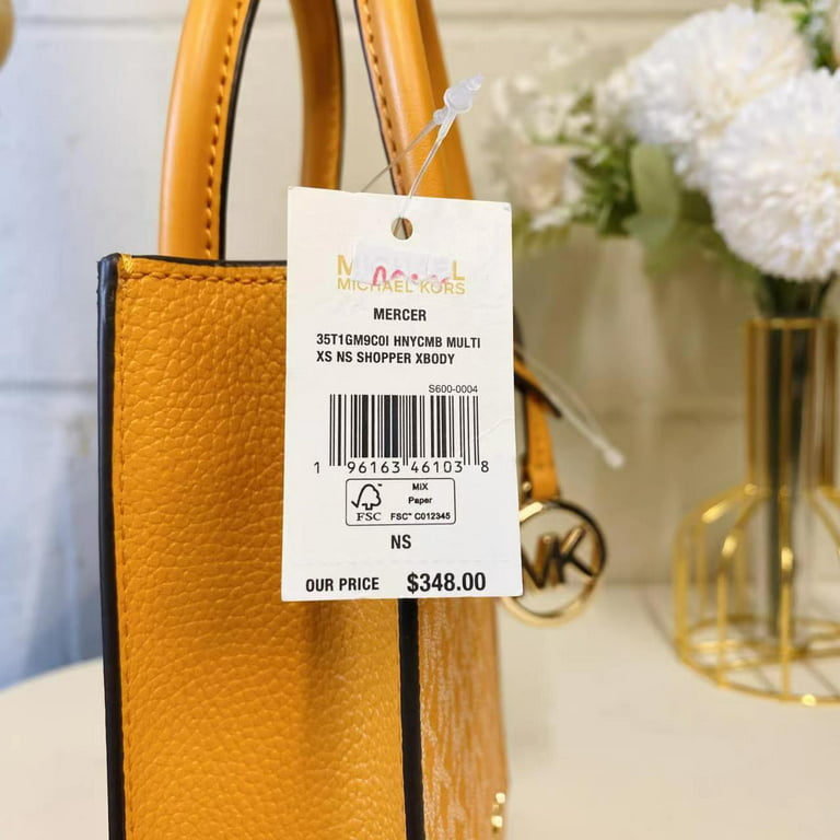 Michael Kors Mercer Medium Crossbody messenger bag Honey comb Pebbke  Leather MK in 2023