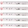 thumbnail image 1 of 5 Pieces Cute Cat Paw Straight Rulers, 6 Inch Plastic Measuring Tool Stationery Transparent Ruler Small Straight Rulers with Centimeters for School Of, 1 of 5