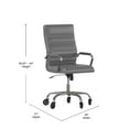 thumbnail image 4 of Flash Furniture Whitney Ergonomic LeatherSoft Swivel Executive Chair with Transparent Roller Wheels, 4 of 4