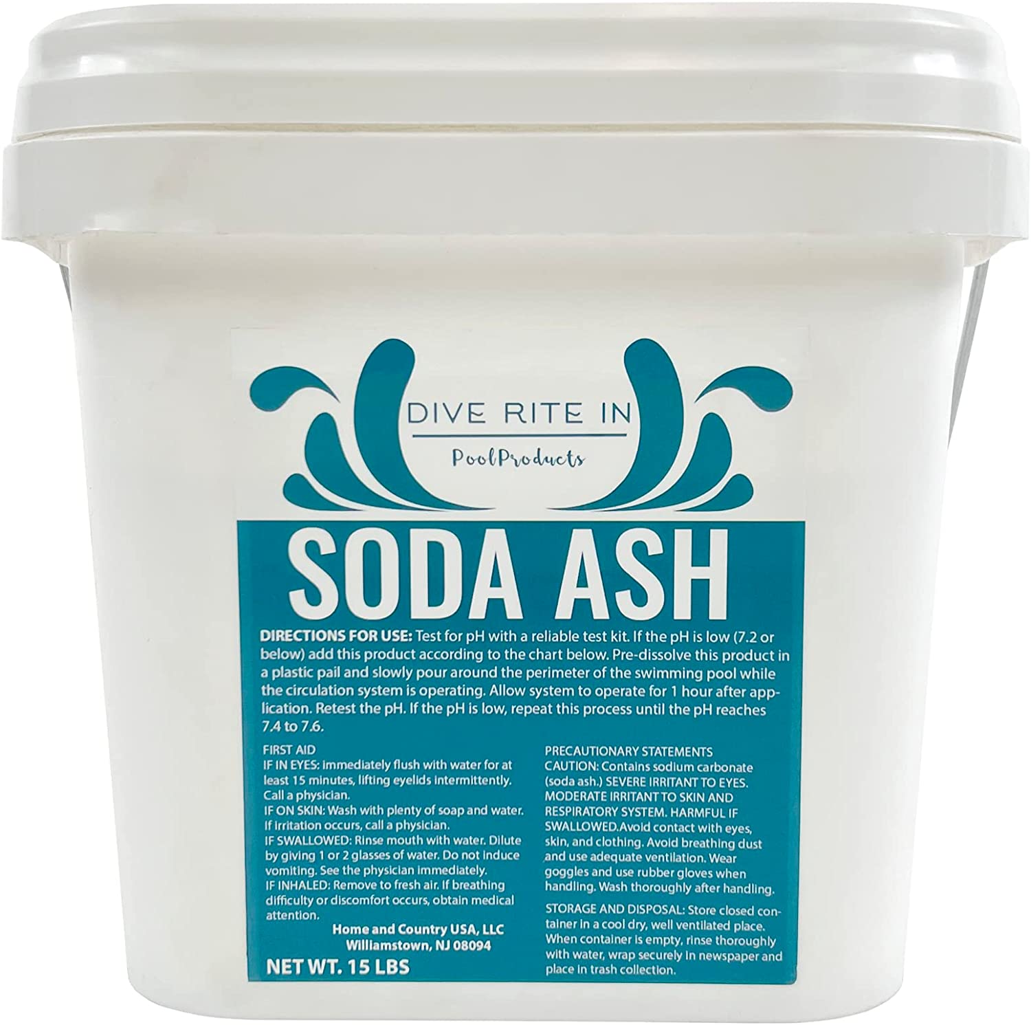 Dive Rite In Premium Soda Ash Designed as a PH Increaser for Pool and