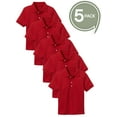 thumbnail image 2 of 5-Pack School Uniform Tagless Polo Tshirt for Little Boys & Big Boys, 2 of 7