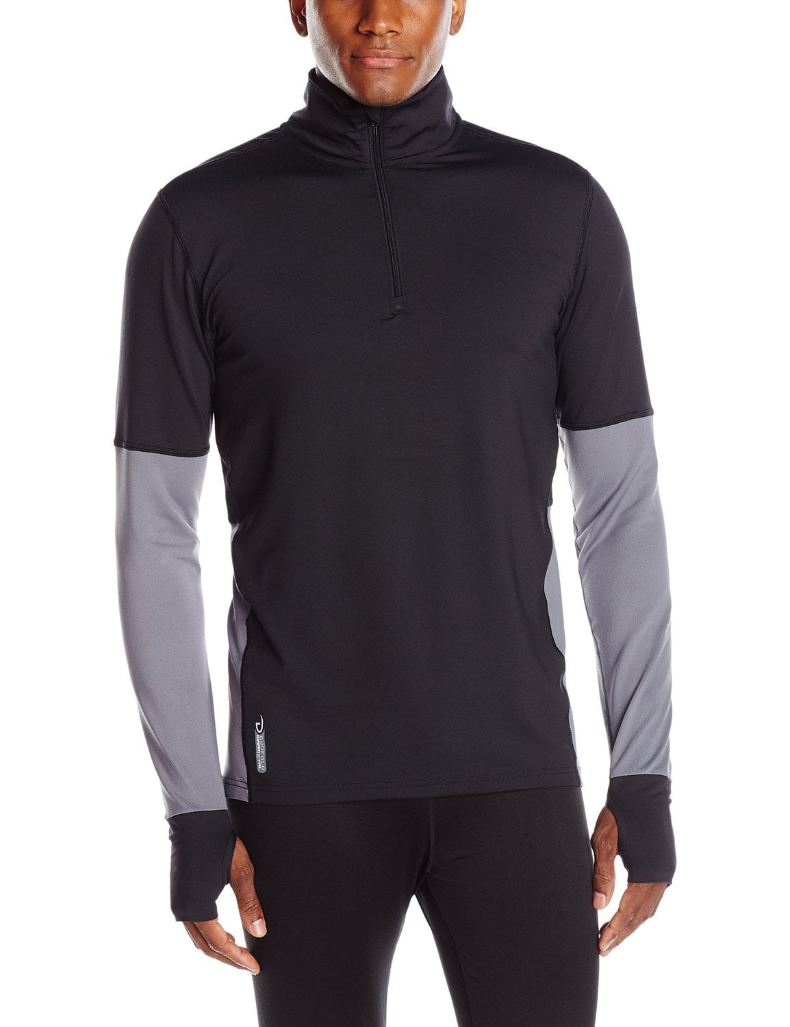 Duofold by Champion THERMatrix Men’s 1/4 Zip Pullover, L, Black/Stormy ...