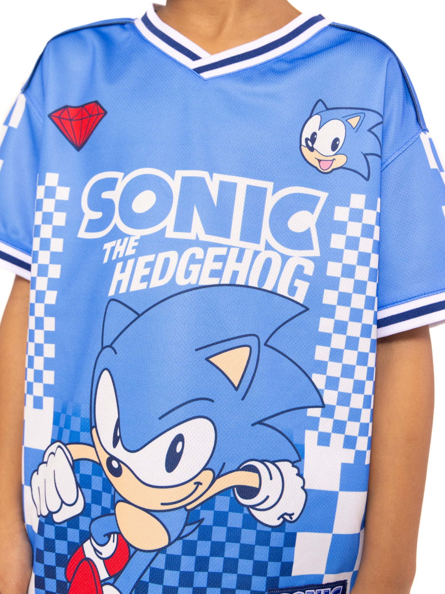 Sonic the Hedgehog Boys' Graphic Soccer Jersey and Shorts Set, 2-Piece, Sizes 4-16
