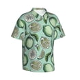 thumbnail image 2 of Hawaiian Shirt For Men, Cute Limes Leaves Flower Mens Button Down Short Sleeve Shirt, Summer Beach Shirts For Men, 2 of 2