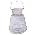thumbnail image 2 of Lobster Mesh Fishing Net Prawn Crab Cage Folding Trap Net Foldable Metal Wire Fish Shrimp Basket, 2 of 8