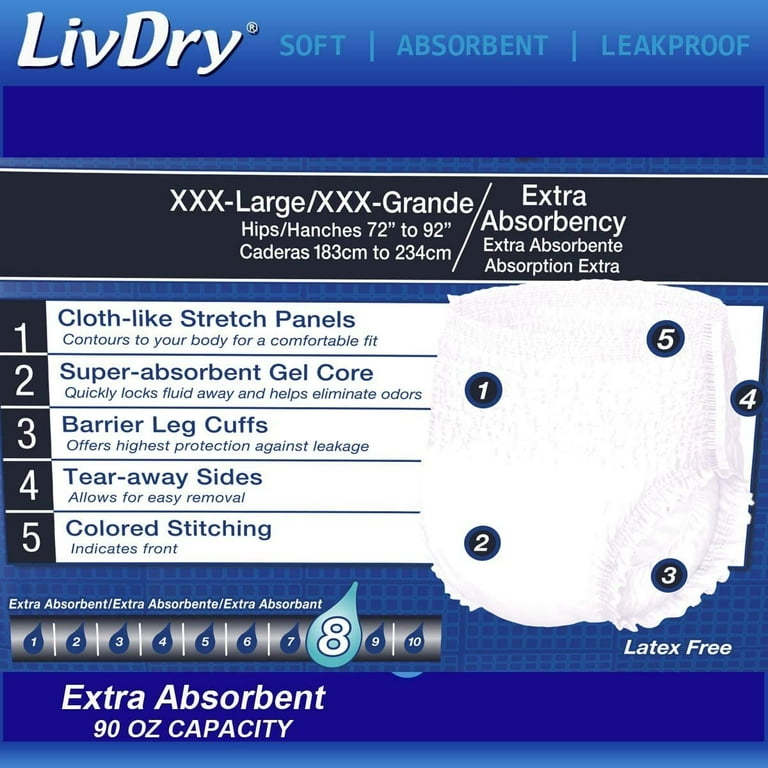 Adult diaper 2024 xxl size