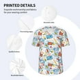 thumbnail image 5 of Fotbe Summer Stamp Baseball Jersey Shirt for Men and Women, Casual Short Sleeves Button Down T-Shirt-3X-Large, 5 of 9