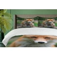 thumbnail image 4 of Ambesonne Fox Duvet Cover Sets, Young Coyote Photo, 2-Queen, Ginger Multicolor, 4 of 7