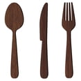 thumbnail image 5 of PTOOTP 1 Set Fork Wall Decor Jumbo Wooden Household Utensils Sign Brown Rustic Style 27X6.6X0.5CM, 5 of 8