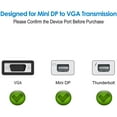 thumbnail image 4 of Mini DisplayPort (Mini DP) to VGA Adapter, Gold Plated 1080P Thunderbolt Port Compatible Converter, 4 of 6