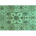 thumbnail image 1 of Ahgly Company Indoor Rectangle Oriental Turquoise Blue Modern Area Rugs, 7' x 9', 1 of 4