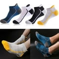 thumbnail image 5 of 1/3pairs Mens Bamboo Ankle Socks with Heel Tab Low Cut Thin Athletic Performance, 5 of 14